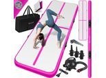 KESSER® Turnmatte Aufblasbar Airtrack 2m/3m/4m/5m/6m Fitness-Matte Gymnastikmatte inkl. Tragetasche & elektr. Luftpumpe Yogamatte, Tumbling Matten, Trainingsmatte, Turn- & Fitness