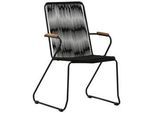 Gardenson Gartensessel , Schwarz , Metall , 55x82x51 cm , Gartenmöbel, Gartensessel