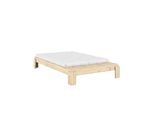 Stauraumbett KARUP DESIGN "Layers Bed Bench, Bettgestell mit Aufbewahrungsbank, mehrere Größen", beige (natur), B:148cm H:36cm L:240cm, Betten, Stauraumbett, inkl. Lattenrost, excl. Matratze, FSC-zertifiziertes Massivholz