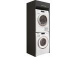 Waschmaschinenumbauschrank LAUNDREEZY "LAUNDREEZY LDL", grau (anthrazit), B:67,5cm H:200cm T:67,5cm, Schränke, Breite 67,5 cm