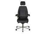 hjh OFFICE XXL Drehstuhl 24 HOURS Leder mit abklappbaren Armlehnen