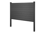 WPC-Sichtschutz Savoie, Zaun Windschutz, WPC-Pfosten zum Einbetonieren ~ Basiselement, 195cm anthrazit