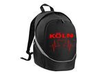 multifanshop Rucksack - Köln - Herzschlag - Druck rot - Tasche