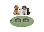 SANOZOO ® - runde Napfunterlage - Öko-Tex und Made in Germany blassgrün 60 cm, 60 cm