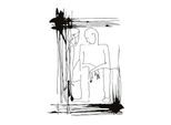 queence Acrylglasbild »Mann und Frau«, Schwarz-Weiss-Kunst-Mann-Frau, Fine Art-Print in Galeriequalität