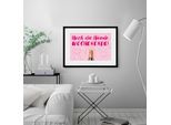 queence Bild »HOCH DIE HÄNDE WOCHENENDE!«, Sprüche & Texte-Humor-Mode-Fashion-Motivationsbilder-Wein, (1 St.), HD Premium Poster-Druck inkl. Holzrahmen