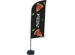 SHOWDOWN Pizza Windform Strandflagge 330 x 89 cm Einseitig Aluminium