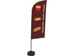 SHOWDOWN Snacks Windform Strandflagge 330 x 89 cm Einseitig Aluminium