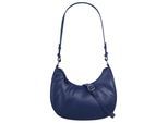 Umhängetasche BRUNO BANANI, Mädchen, Gr. B/H/T: 28cm x 24cm x 9cm onesize, blau, Leder, leicht glänzend, unifarben, Taschen Umhängetasche, echt Leder