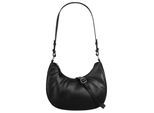 Umhängetasche BRUNO BANANI, Mädchen, Gr. B/H/T: 28cm x 24cm x 9cm onesize, schwarz, Leder, leicht glänzend, unifarben, Taschen Umhängetasche, echt Leder