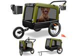 KESSER® Hundeanhänger Boxer 3-in-1 Hundebuggy & Jogger Fahrradanhänger groß ca. 240 Liter Volumen, gefedert, Material: 600D Oxford Canvas, SmartSpace Concept, maximale Belastbarkeit: 40 kg