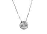 Kette mit Anhänger CELESTA "Silber 925 rhodiniert 42+3cm lang mit eismatter Oberfläche", silber (silbergrau), Halsketten, Damen, 42+3cm, Silber 925 (Sterlingsilber), L: 45 B: 11,5mm, matt, B:11,5mm