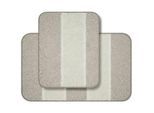 Grund Bademattenset , Beige , Textil , Streifen , rechteckig , 50x80 cm , Oeko-Tex® Standard 100, Made in Europe , Heimtextilien, Badtextilien, Badematten