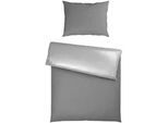 Bio:Vio Wendebettwäsche , Silberfarben , Textil , 140x200 cm , Gots, Oeko-Tex® Standard 100, Oeko-Tex® Made IN Green , pflegeleicht, hautfreundlich, schadstoffgeprüft , Heimtextilien, Bettwäsche & Leintücher, Bettwäsche, Wendebettwäsche