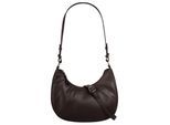 Umhängetasche BRUNO BANANI, Mädchen, Gr. B/H/T: 28cm x 24cm x 9cm onesize, braun, Leder, leicht glänzend, unifarben, Taschen Umhängetasche, echt Leder