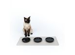 LucyBalu SQUARE Katzen Napfunterlage taupe L