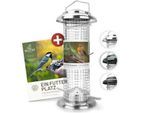 wildtier liebe Futterspender für Erdnüsse 23,5cm, Silber