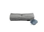 Rohrschneider ® Hundebett mit Anti-Rutsch-Boden, strapazierfähiges Kissen für Hunde und Katzen, B47 x T30 x H7 cm, inkl. Gratis-Wassernapf