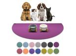SANOZOO ® - Napfunterlage Halbrund - Öko-Tex und Made in Germany pflaume 40 cm, 80 cm