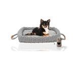 Rohrschneider ® Flauschiges Tierbett inkl. Gratis-Beigabe, Körbchen in Flechtoptik S