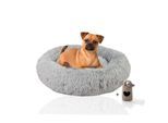 Rohrschneider ® Hundebett Donut mit Gratis-Beigabe, Extra flauschiges Hundekissen M