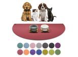 SANOZOO ® - Napfunterlage Halbrund - Öko-Tex und Made in Germany rot 60 cm, 1,2 m