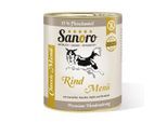 Sanoro Menü Classic vom Rind mit 55% Fleischanteil mit Bio-Kartoffel und Bio-Karotte 6x800g