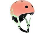 Scoot and Ride Kinderhelm , Hellgrün, Koralle , Kunststoff, Textil , Gr. Xxs-S , RoHS , Magnetverschluss, sehr leicht, stabil, mit LED-Licht, Kinnpolster , Freizeit & Co, Sport & Fitness, Fahrräder, Kinderhelme