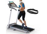 KINETIC SPORTS Laufband für zuhause KST2700FX klappbar - mit Pulsgurt, leiser 750 Watt Elektromotor, 12+1 Programme, LCD Display, Geh- und Lauftraining, stufenlos bis 10 km/h, bis 120kg inkl. Pulsgurt
