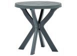 vidaXL Bistrotisch Grün Ø70 cm Kunststoff
