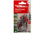 fischer DuoPower 6x30 S 2K 534997 Dübel mit Schrauben Ø 6 mm x 30 mm, 12 St.