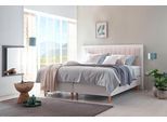 Boxspringbett GRÜNE BETTEN "Ella", weiß, Strukturstoff, Liegefläche B/L: 180cm x 200cm, H2 + H2, Tonnentaschen-Federkernmatratze, Bezug Zierkissen: 52% Polyester, 48% Baumwolle;Bezug Matratzeneinfassung: Jersey (100% Polyester);Bezug Topper: Jersey (100% Polyester);Bezug Matratzenspiegel: Jersey (100% Polyester);Bezug Bettrahmen: pflegeleichter Strukturstoff (100% Polyester), Komplettbetten, Boxsp