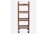 Badregal HEINE HOME, braun (braun, schwarz), B:35cm H:102cm T:31cm, Regale, Badregal