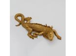 KARE Wandobjekt Lizard, Polyresin lackiert, 31 x 11 cm, gold