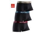 Buffalo Boxer »Boxershorts für Jungen«, (Packung, 3 St.), mit kontrastfarbenem Bündchen