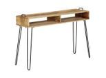 vidaXL Konsolentisch Mangoholz Massiv 115 x 35 x 76 cm