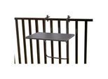 Gardenson Balkonhängetisch , Anthrazit , Holzwerkstoff, Metall , 60x20x40 cm , wetterfest, wetterbeständig, höhenverstellbar , Gartenmöbel, Gartentische, Balkontische