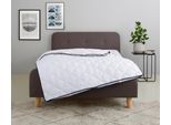 Home affaire Microfaserbettdecke »Murau, Bettdecke 135x200 cm, 155x220 cm mit antistatischer Wirkung«, 4-Jahreszeiten, Füllung Polyester, Bezug Microfaser Carbon, (1 St.), Bettdecken, Sommer, Winter, 4-JZB, Decke mit Blauen Engel zertifiziert