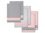 Dyckhoff Geschirrtuch »Eat & Drink, Masse je Tuch ca. 50x70 cm«, (Set, 6 tlg.), mit drei verschiedenen Motiven