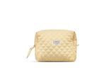 Karen Large toiletry bag in yellow checkered quilt