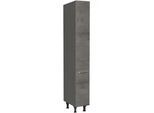 Nobilia Apothekerschrank , Schieferfarben , Metall , 5 Fächer , nur wie online abgebildet bestellbar , 30x216.6x58 cm , Blauer Engel, Pefc, Goldenes M, Made in Germany, DGM-Klimapakt , Küchen, Küchenmöbel, Küchenschränke, Apothekerschränke