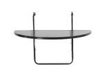 Gardenson Balkonhängetisch , Anthrazit , Metall, Holzwerkstoff , 100x20x50 cm , höhenverstellbar, wetterbeständig, wetterfest , Gartenmöbel, Gartentische, Balkontische