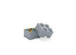 LEGO Aufbewahrungsstein, 4 Noppen, grau
