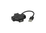Deltaco USB Hub - 4x USB-A USB-Hubs - 4 - Schwarz