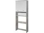 Waschmaschinenumbauschrank BASIC BY BALCULINA "Pool, Badezimmerschrank BxHxT 76x190x31", beton, weiß hochglanz, B:76cm H:190cm T:31cm, Holzwerkstoff, Schränke, Breite 76cm, Tür L/R montierbar
