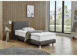 Boxbett "Kyoto", grau (anthrazit), B:105cm L:210cm, WESTFALIA SCHLAFKOMFORT, Komplettbetten, Kunstleder,Bonnell-,Kaltschaum-&Taschenferderkern wählbar in H2,H3,H4