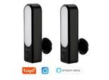 LUVISION 2-er Set LED Außenleuchte Lampe WLAN IP Kamera mit Flutlicht 2K Überwachungskamera mit Bewegungsmelder Tuya