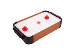 Mini Air Hockey MCW-J10, Tischspiel Lufthockey inklusive Zubehör, Holz 56x30x10cm