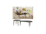 Vicco Couchtisch-Set Manitoba Schwarz 105 x 37 cm 2 Teile