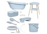 Bebe Jou Babybadeset , Blau, Hellblau , Kunststoff , 8-teilig , 79.5x40x46 cm , Pflegen, Baden, Babybadewannen
